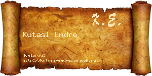 Kutasi Endre névjegykártya
